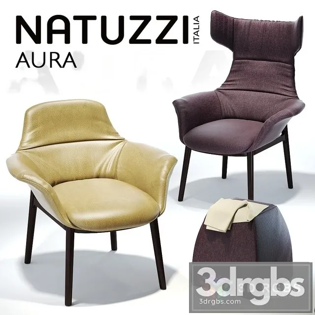 Natuzzi Aura Armchair 3D Model Free