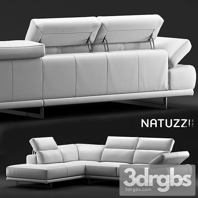 Natuzzi Borghese Sofa 01 3D Model Free