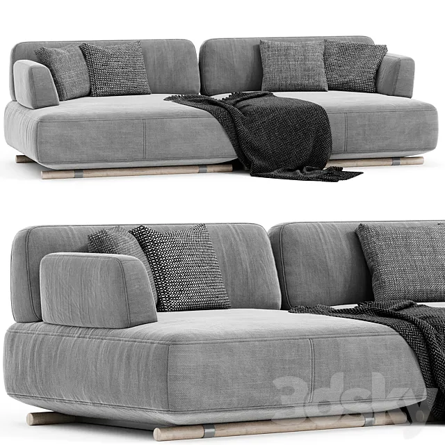 Natuzzi cava two seaters sofa 3DModel