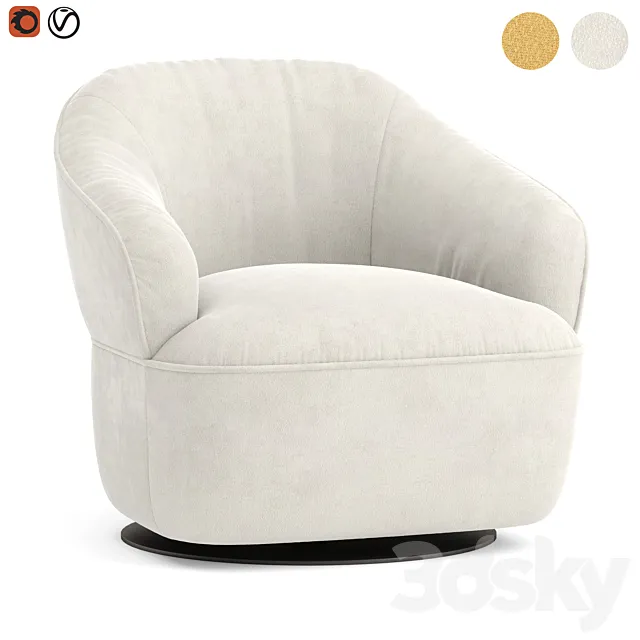 Natuzzi Damen armchair 3D Model