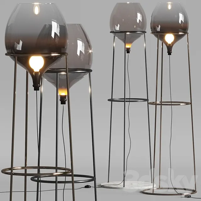 Natuzzi Dami Floor Lamps 3D Model