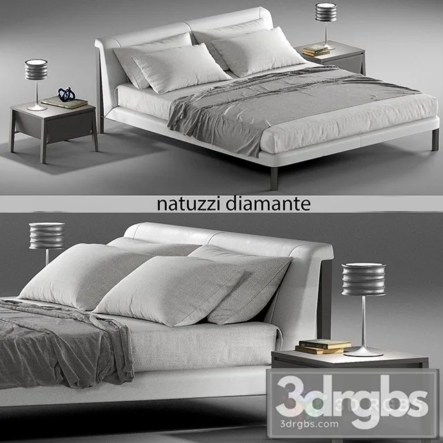 Natuzzi Diamante Bed 3D Model Free