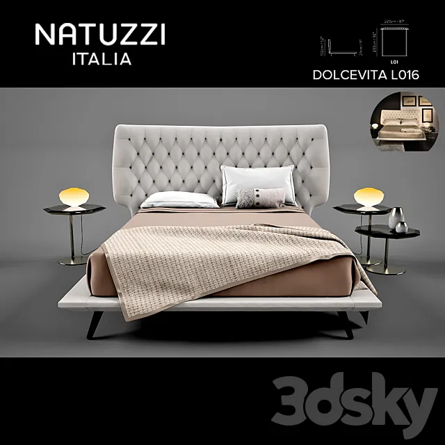 NATUZZI Dolcevita Bed L01 3DModel