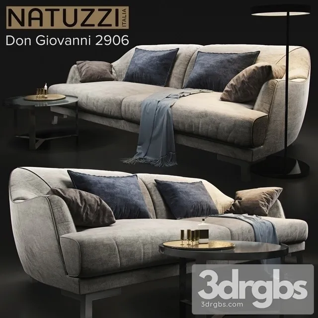 Natuzzi Don Giovanni 2906 Sofa 3D Model Free