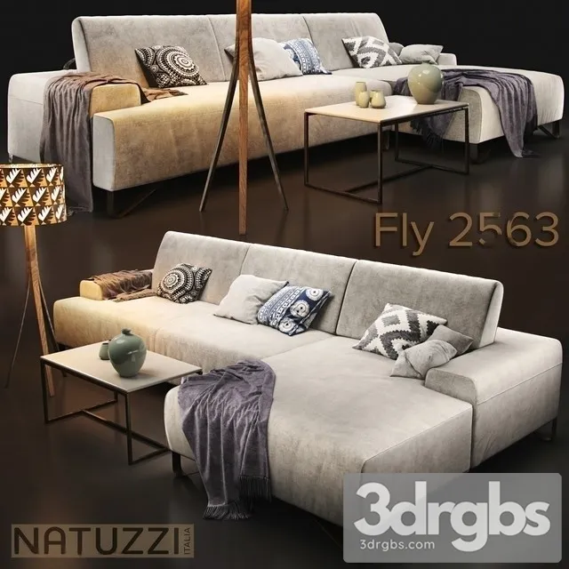 Natuzzi Fly 2563 3D Model Free