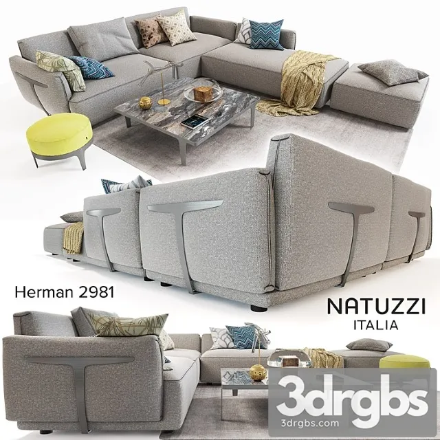 Natuzzi Herman 2981 2 3D Model Free