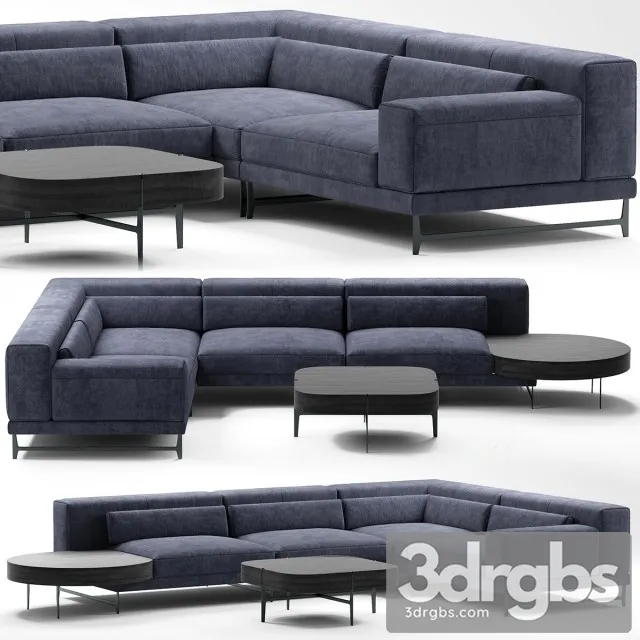Natuzzi Ido Sofa 02 3D Model Free