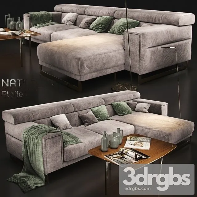 Natuzzi Italia Etoile 2623 3D Model Free