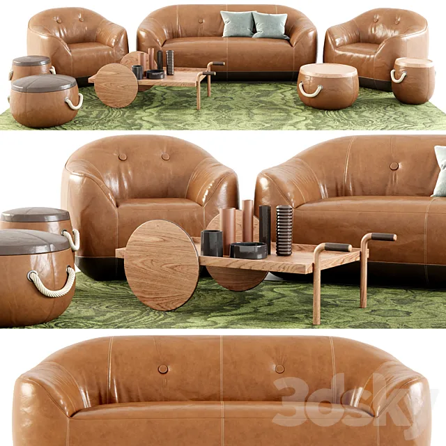 Natuzzi Italia Furrow Set 3DModel