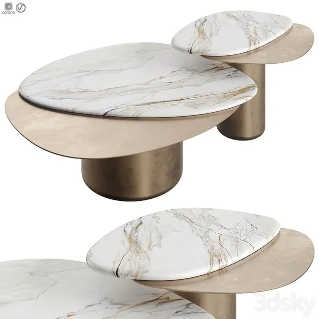 Natuzzi Italia Splash Coffee Table 3D Model