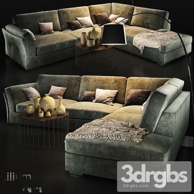 Natuzzi Lilium Sofa 3D Model Free