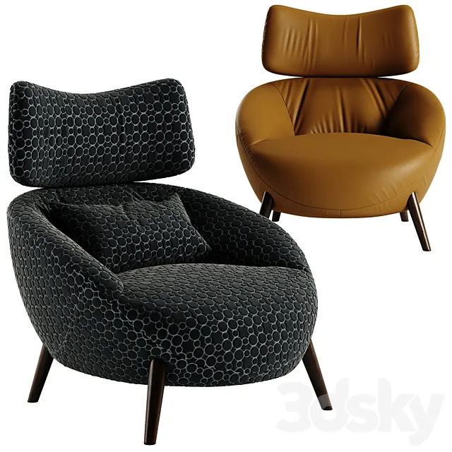 Natuzzi luna armchair 3DModel
