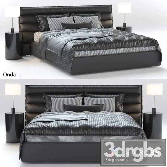 Natuzzi Onda Bed 3D Model Free