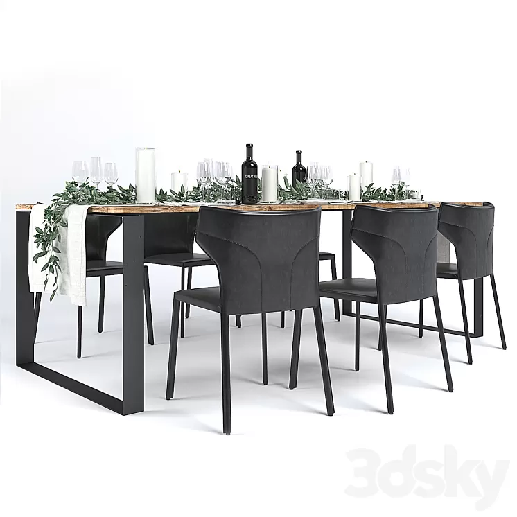 Natuzzi Pi Greco Dinning 3D Model