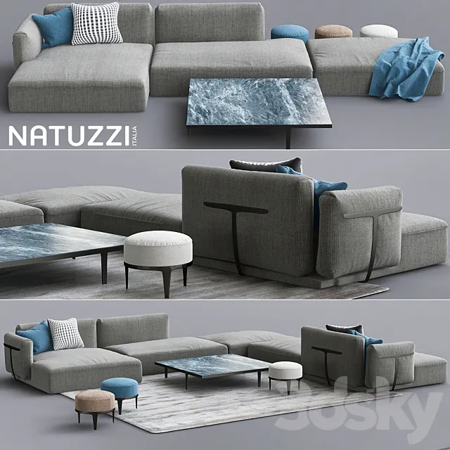 Natuzzi Sofa Herman 3D Model