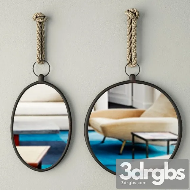 Nautical Wall Mirrors 3D Model Free