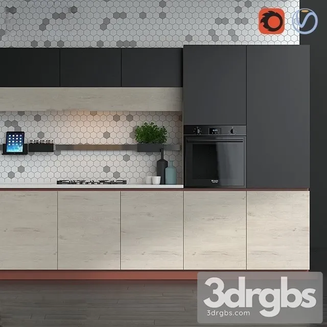 Navarra Kitchen Cabinet 3D Model Free