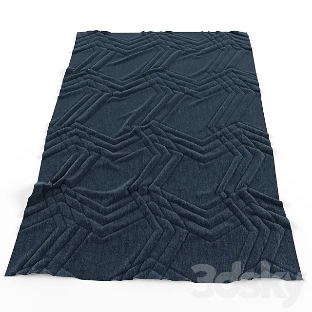 Navy blue carpet 3D Model