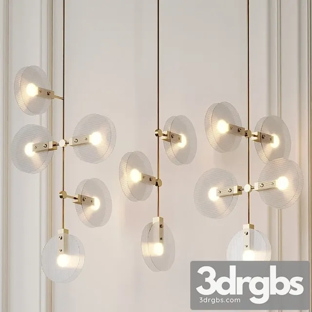 Nebulae Hanging Chandelier 3 Positions 3D Model Free