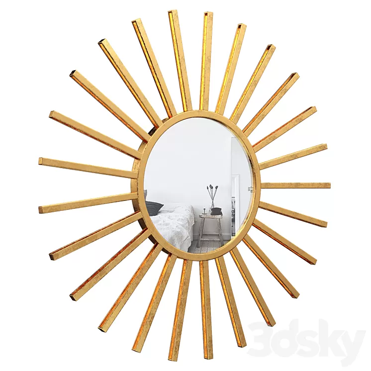 Neetu Modern Sun Accent Mirror EYQN5240 3D Model