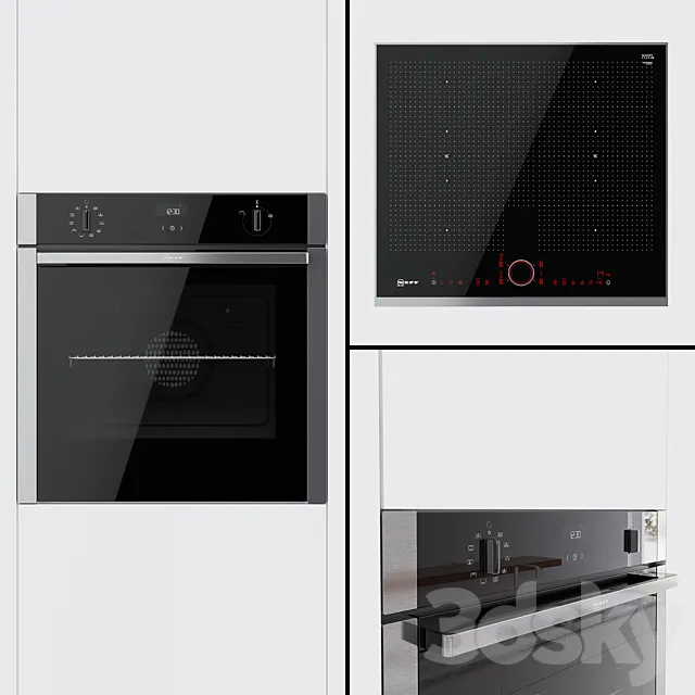 Neff - oven B4ACF4HN0 and hob T66TS6RN0 3D Model