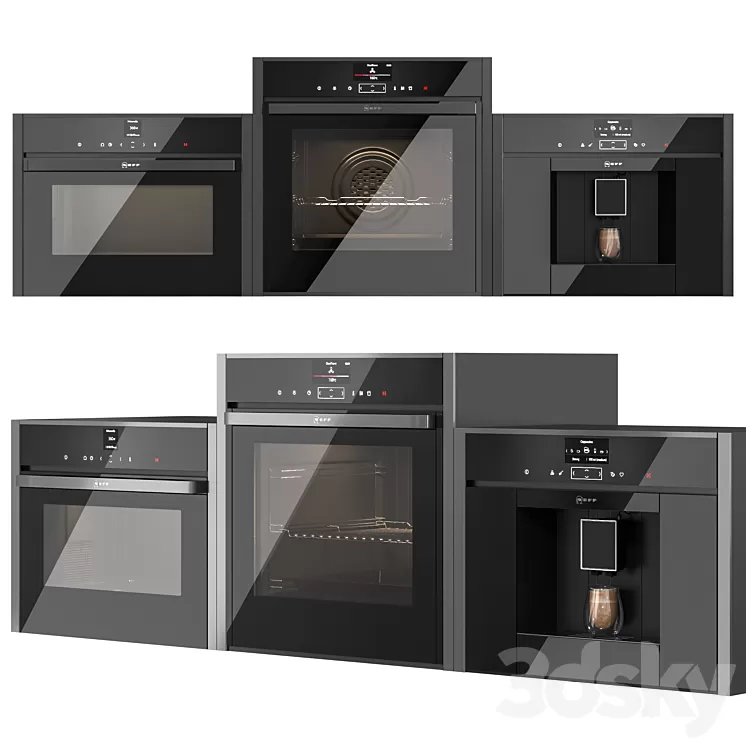 Neff set of kitchen appliances 3D Model Free