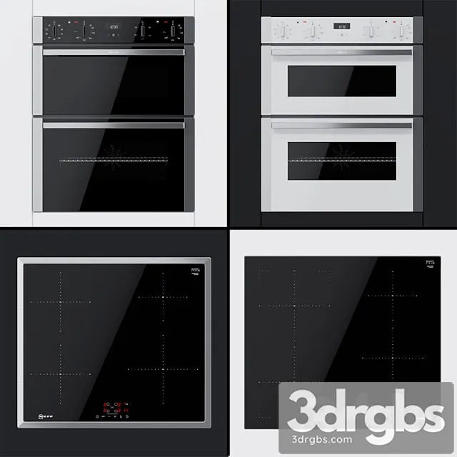 Neff Twin Ovens Zh1ase2nn0b Zh1ase2hv0b And Cooking Surfaces T36bb40n0 T46fd53x0 3D Model Free