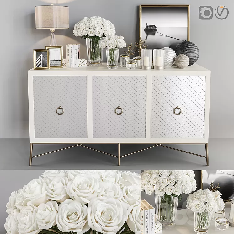 Neiman Marcus Sideboard Set 001. 3D Model