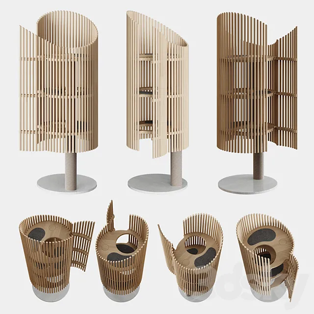 Neko Cat Tree 3D Model
