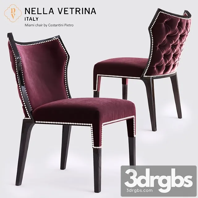 Nella vetrina miami chair by constantini pietro 9181 2 3D Model Free