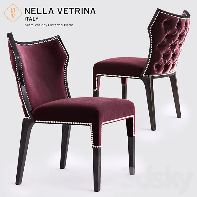 Nella Vetrina Miami Chair by Constantini Pietro 9181 3DModel