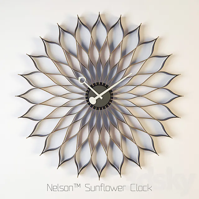 Nelson Sunflower Clock 3D Model