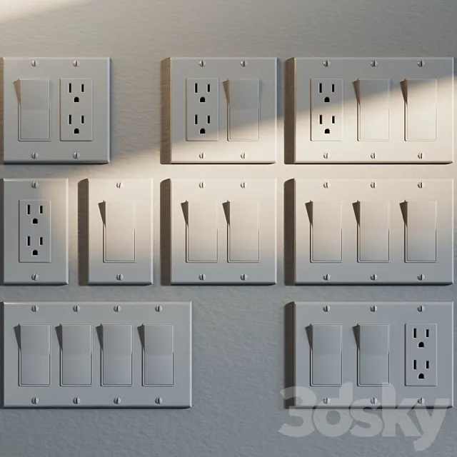 NEMA 5-15R Outlet & Rocker Light Switches Free Download