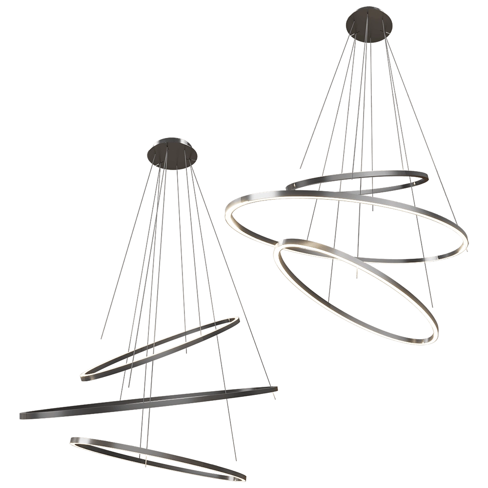 Nemo Lighting - Pendant lamp Ellisse Triple 3D Model