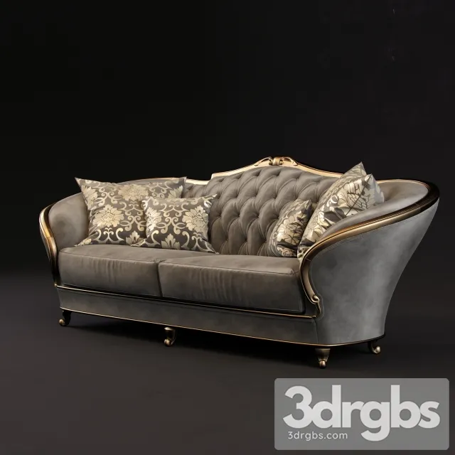Neo Luxury Gold Sofa 3D Model Free