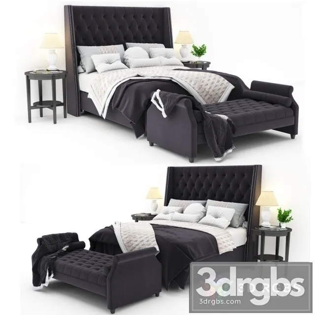 Neoclassic Bed 3D Model Free