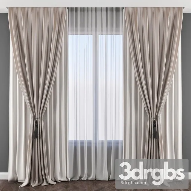 Neoclassic Curtain 3D Model Free