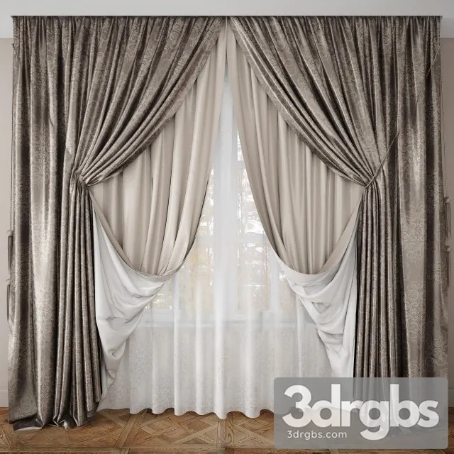 Neoclassic Curtain 50 3D Model Free