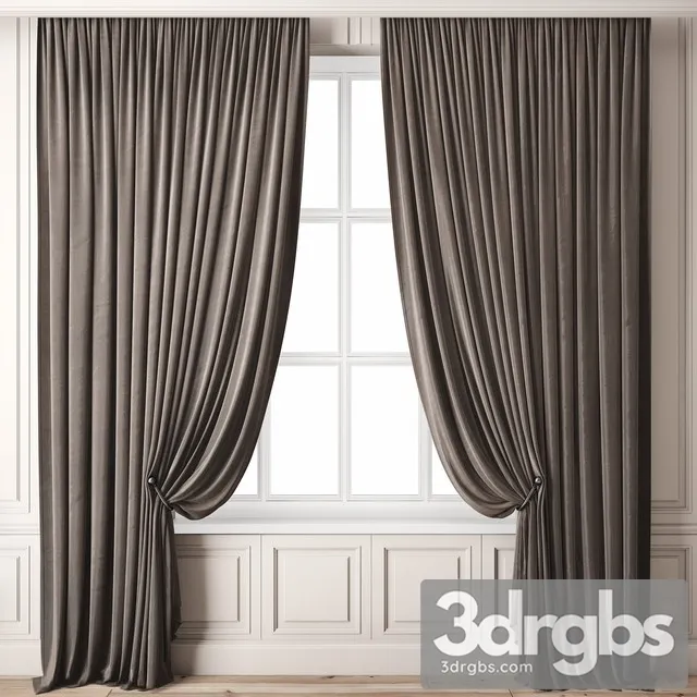 Neoclassic Curtain 78 3D Model Free