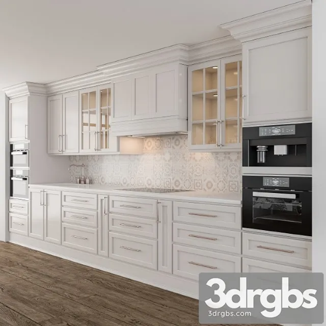 Neoclassic kitchen cream 3D Model Free