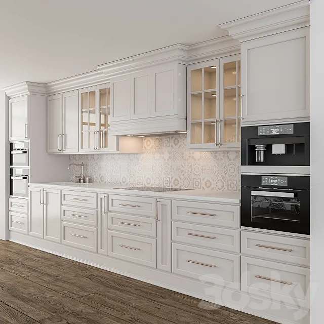 NeoClassic Kitchen Cream 3D Model