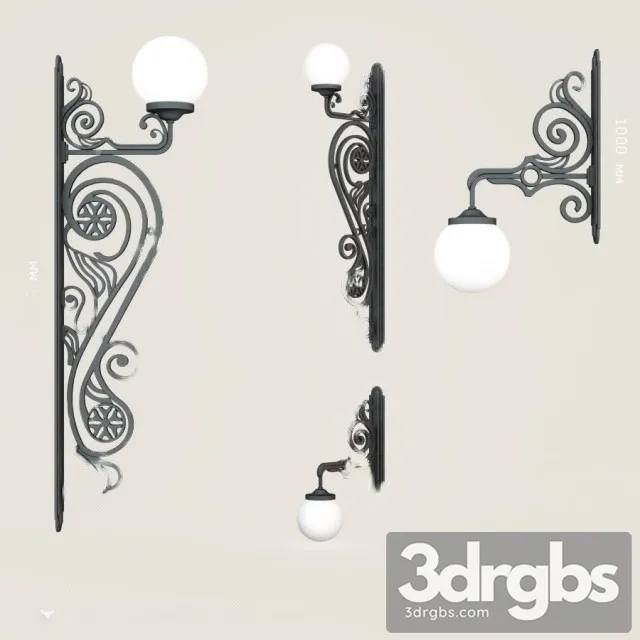 Neoclassic Outdoor Wall Light 3D Model Free