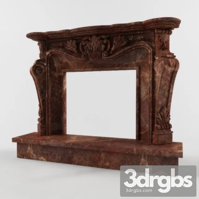 Neoclassical Marble Fireplace 3D Model Download