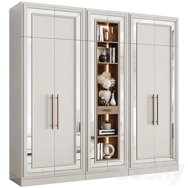 Neoclassical Modular Wardrobe 01 3D Model