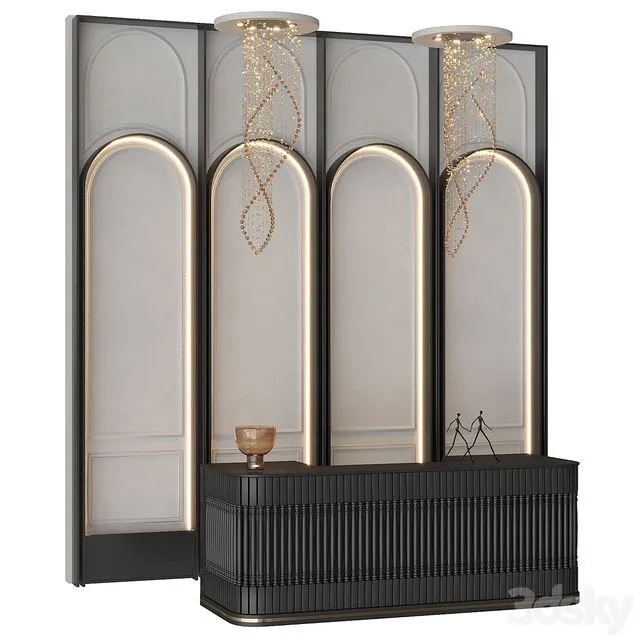 Neoclassical reception desk 13 3D Model