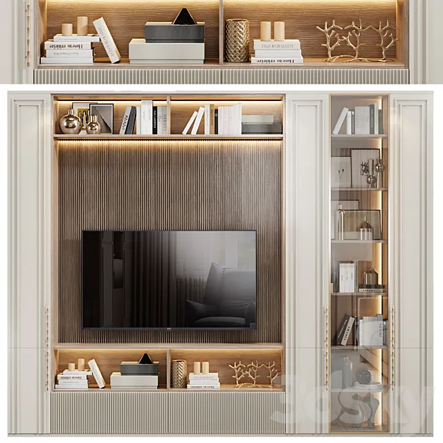 Neoclassical TV wall 016 Free Download