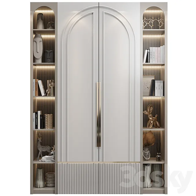Neoclassical wardrobe 04 3D Model