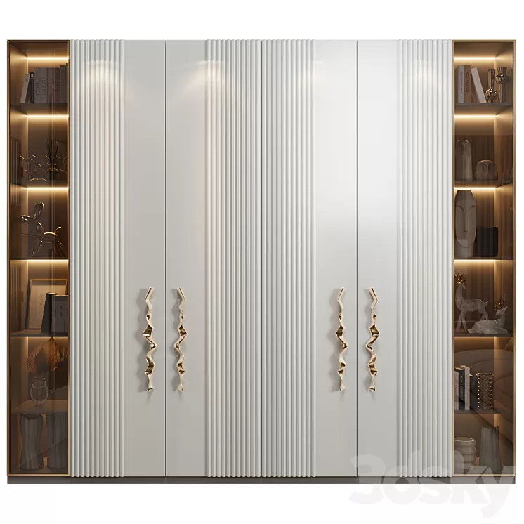 Neoclassical wardrobe 05 3D Model