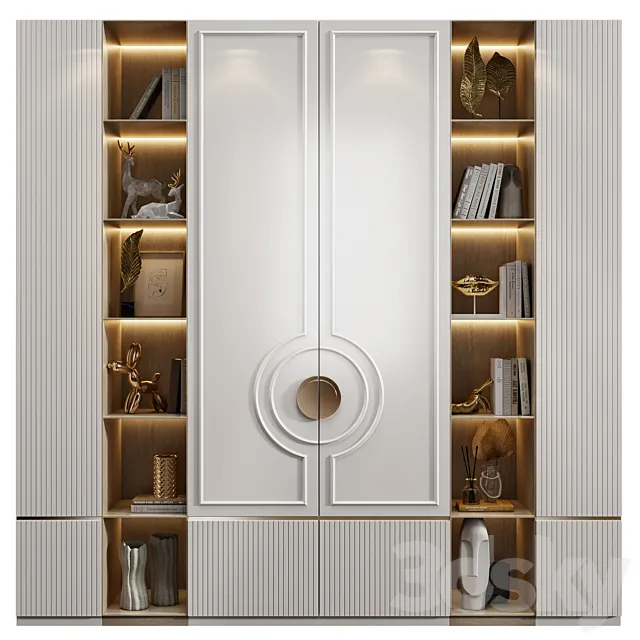 Neoclassical wardrobe 08 3D Model