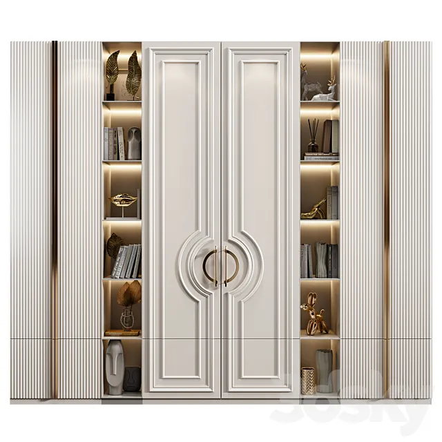 Neoclassical wardrobe 09 3D Model